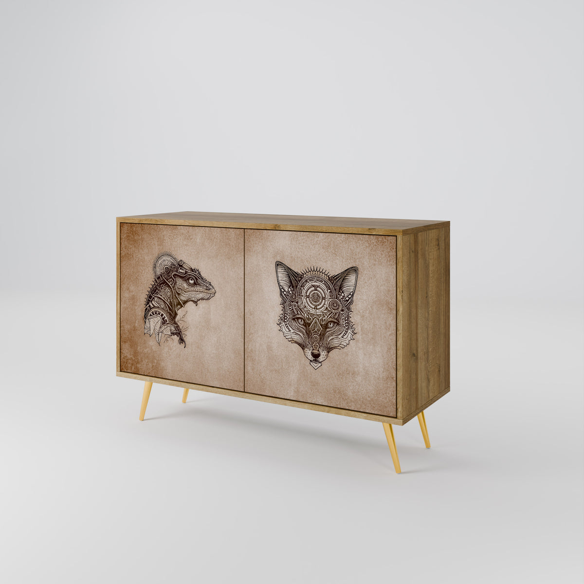 STEAMPUNK CLAN 2-Door Sideboard