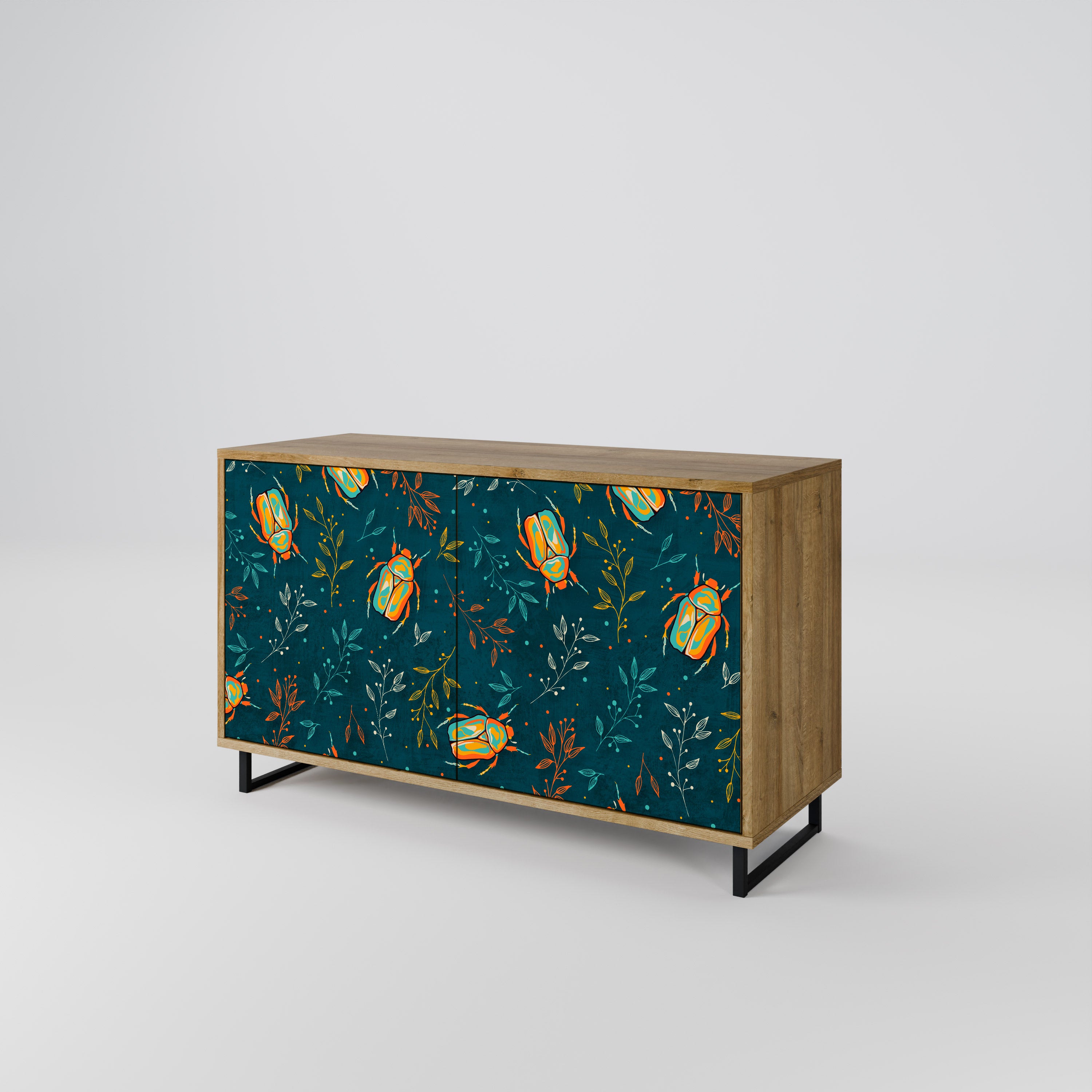 AUTUMN INSECTS 2-Door Sideboard in Oak Effect
