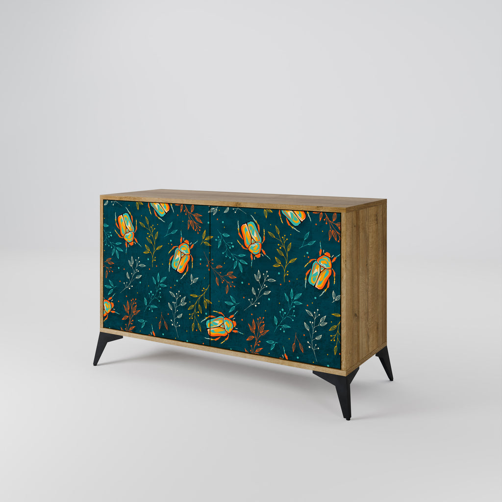 AUTUMN INSECTS 2-Door Sideboard in Oak Effect