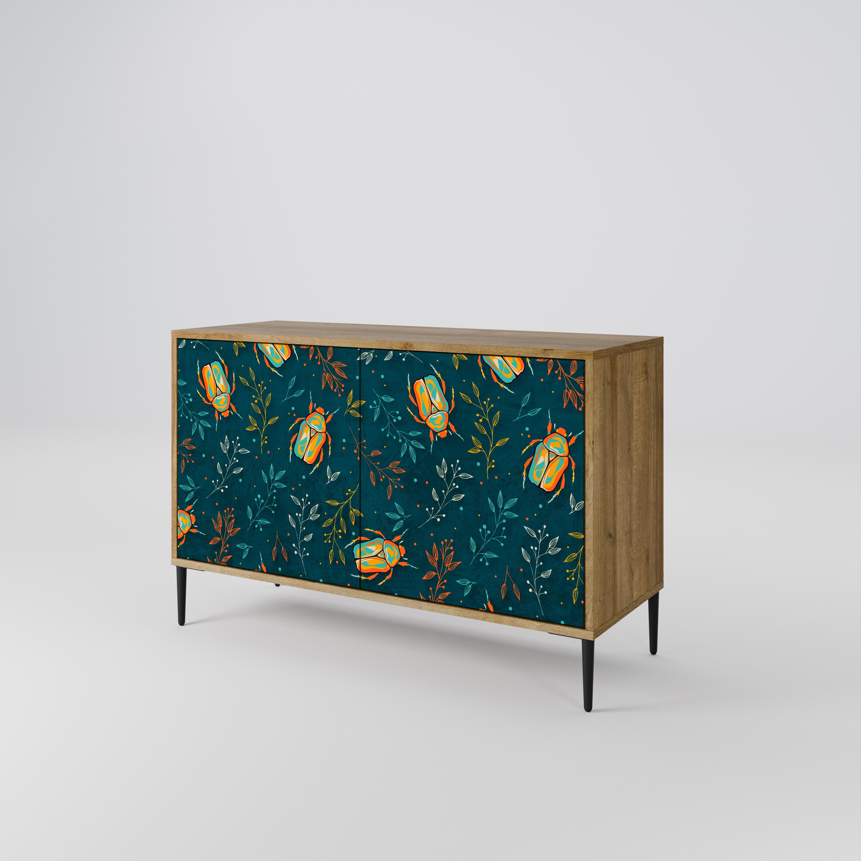 AUTUMN INSECTS 2-Door Sideboard in Oak Effect