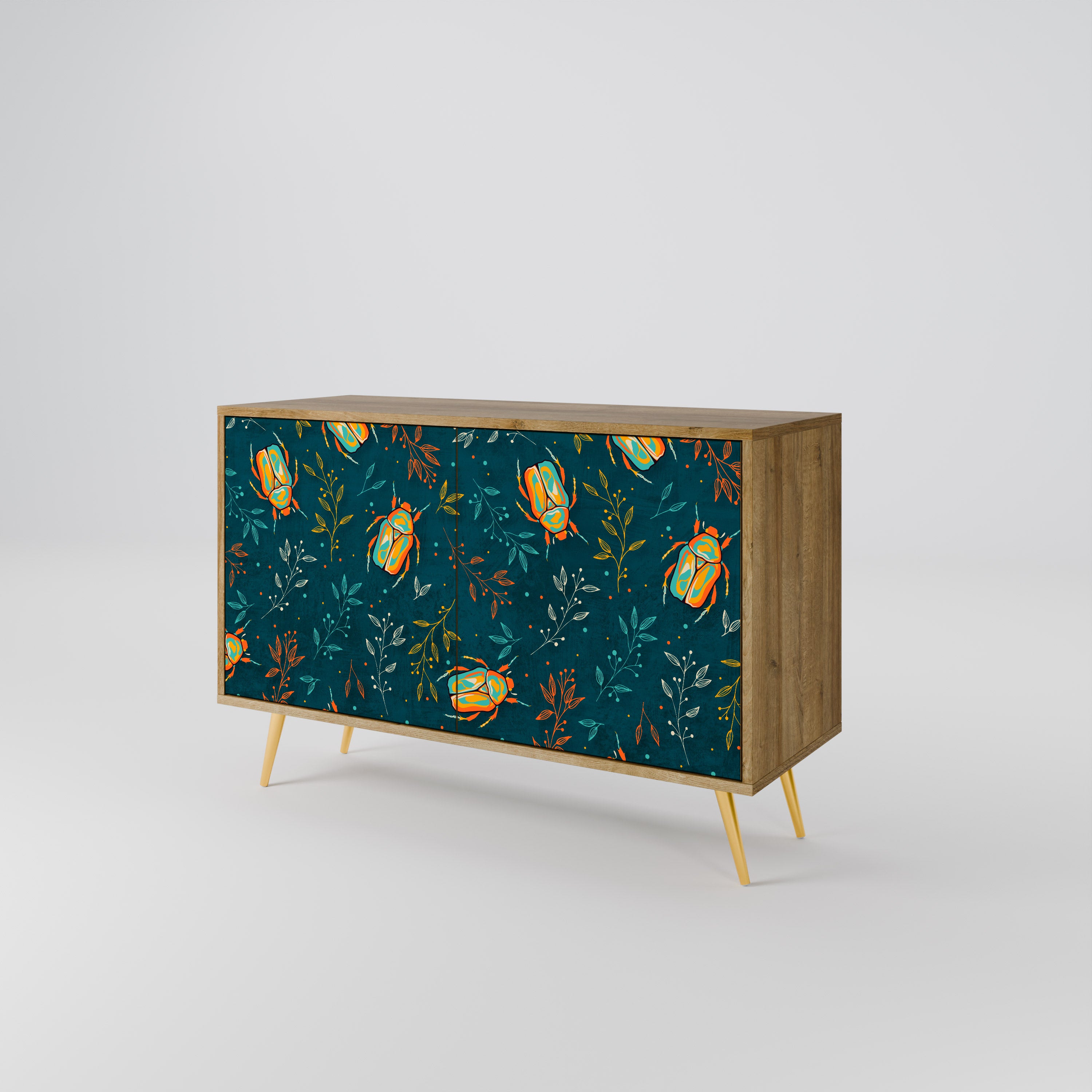 AUTUMN INSECTS 2-Door Sideboard in Oak Effect