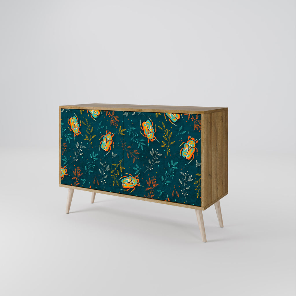 AUTUMN INSECTS 2-Door Sideboard in Oak Effect