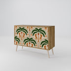 DANCING PREDATORS 2-Door Sideboard in Oak Effect