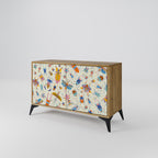 COLORFUL INSECTS 2-Door Sideboard in Oak Effect