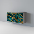 THE LABYRINTH OF GOLD Aparador de 2 Puertas en Acabado Gris