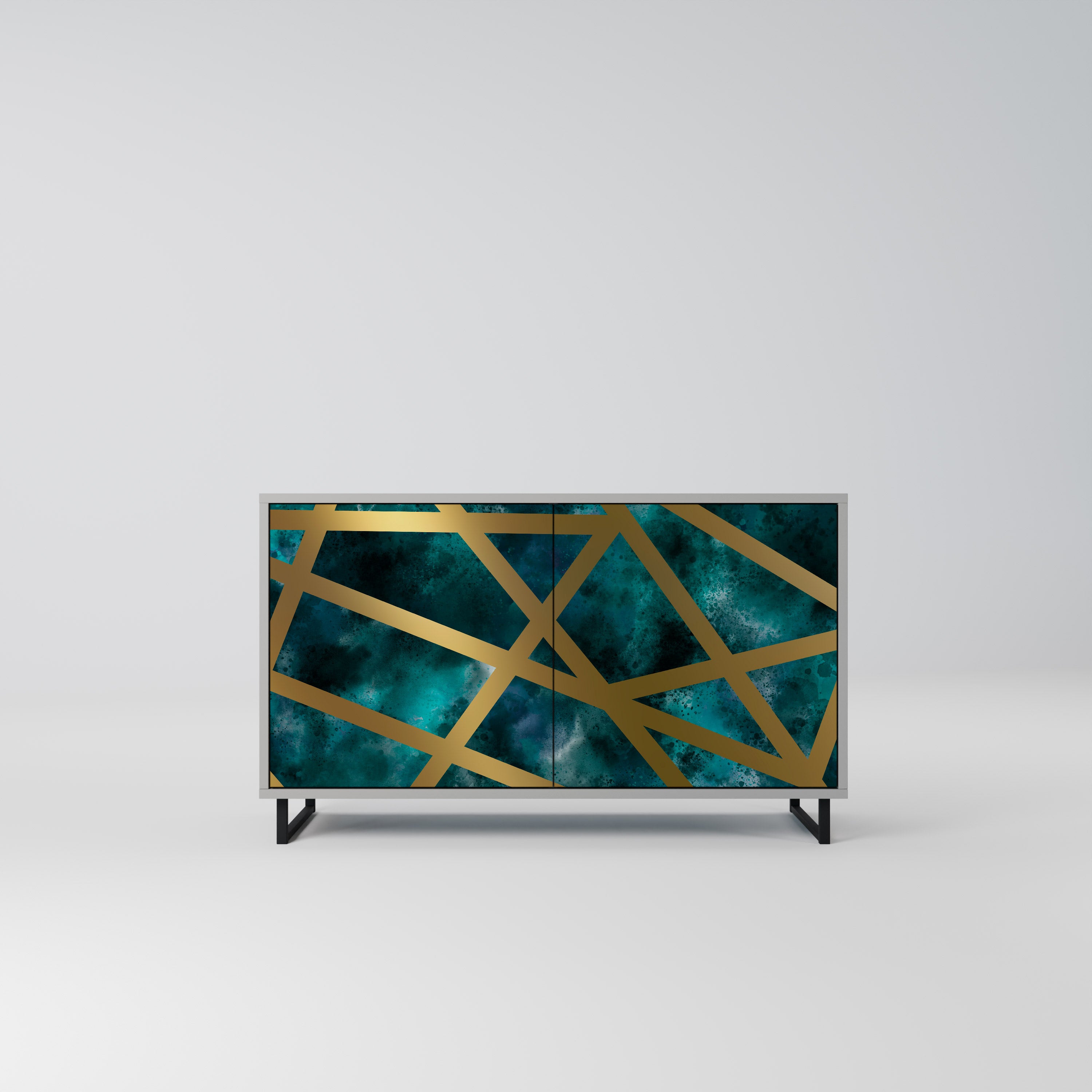THE LABYRINTH OF GOLD 2-Door Sideboard in Grey Finish