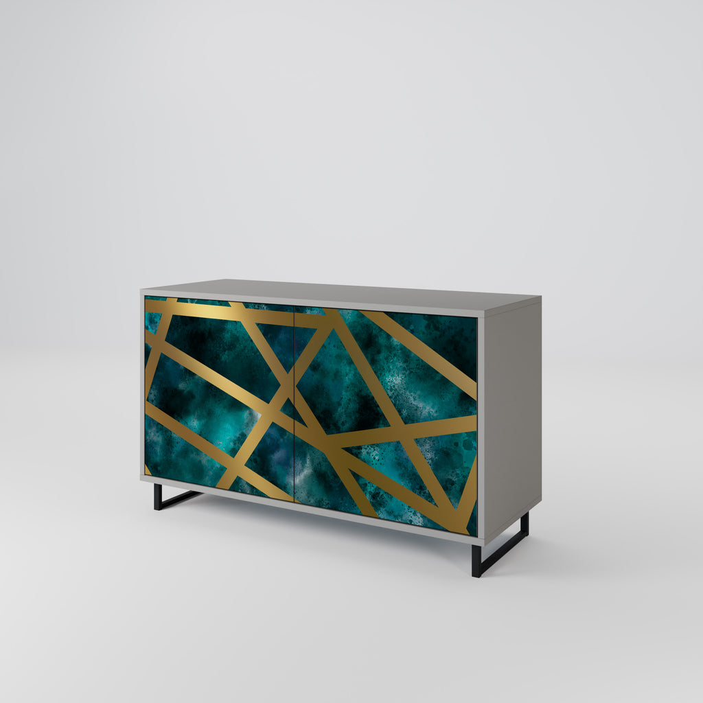THE LABYRINTH OF GOLD 2-Door Sideboard in Grey Finish