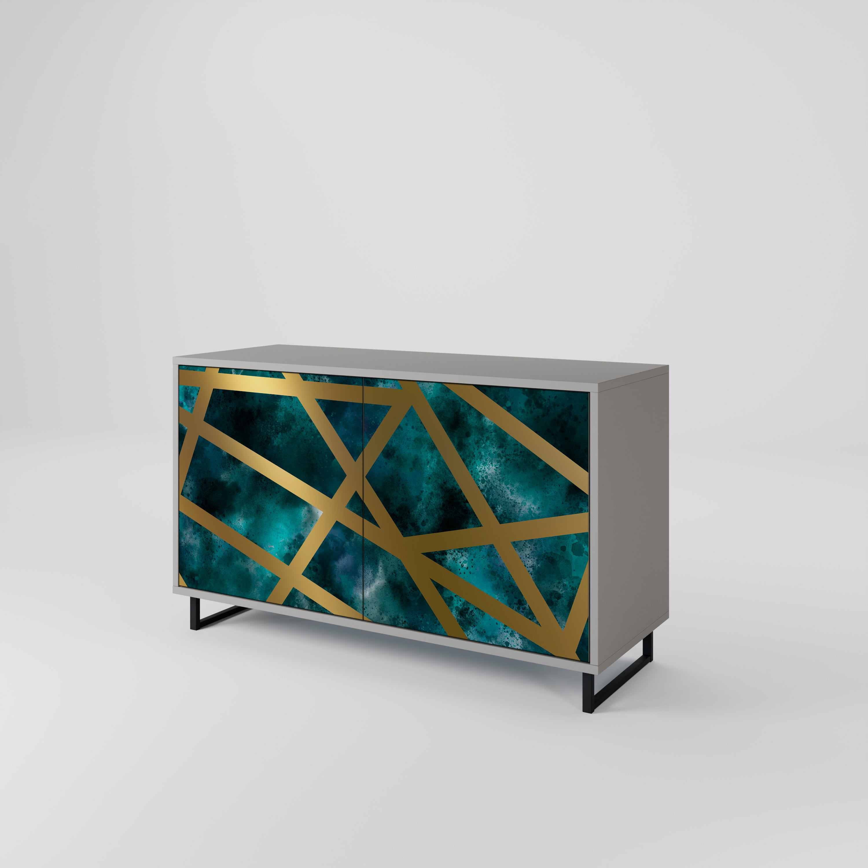 THE LABYRINTH OF GOLD 2-Door Sideboard in Grey Finish