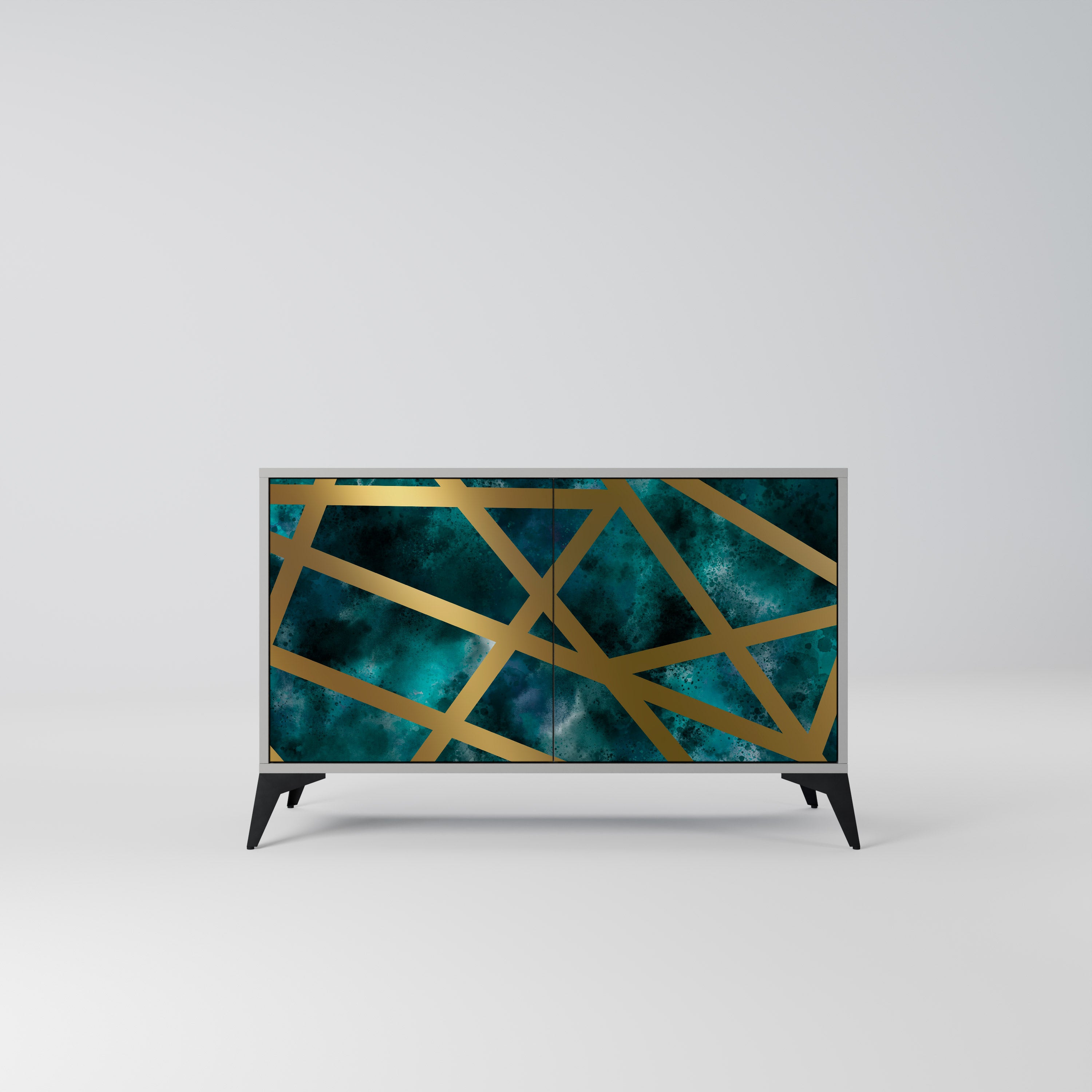 THE LABYRINTH OF GOLD 2-Door Sideboard in Grey Finish
