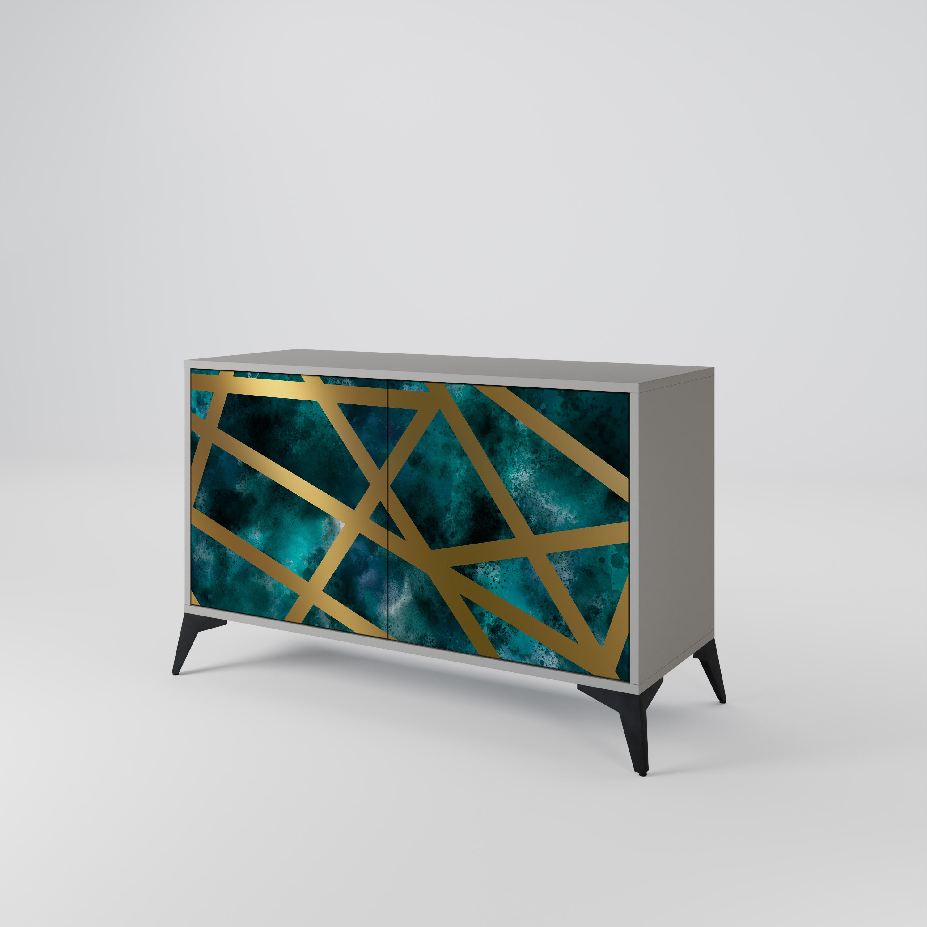 THE LABYRINTH OF GOLD 2-Door Sideboard in Grey Finish