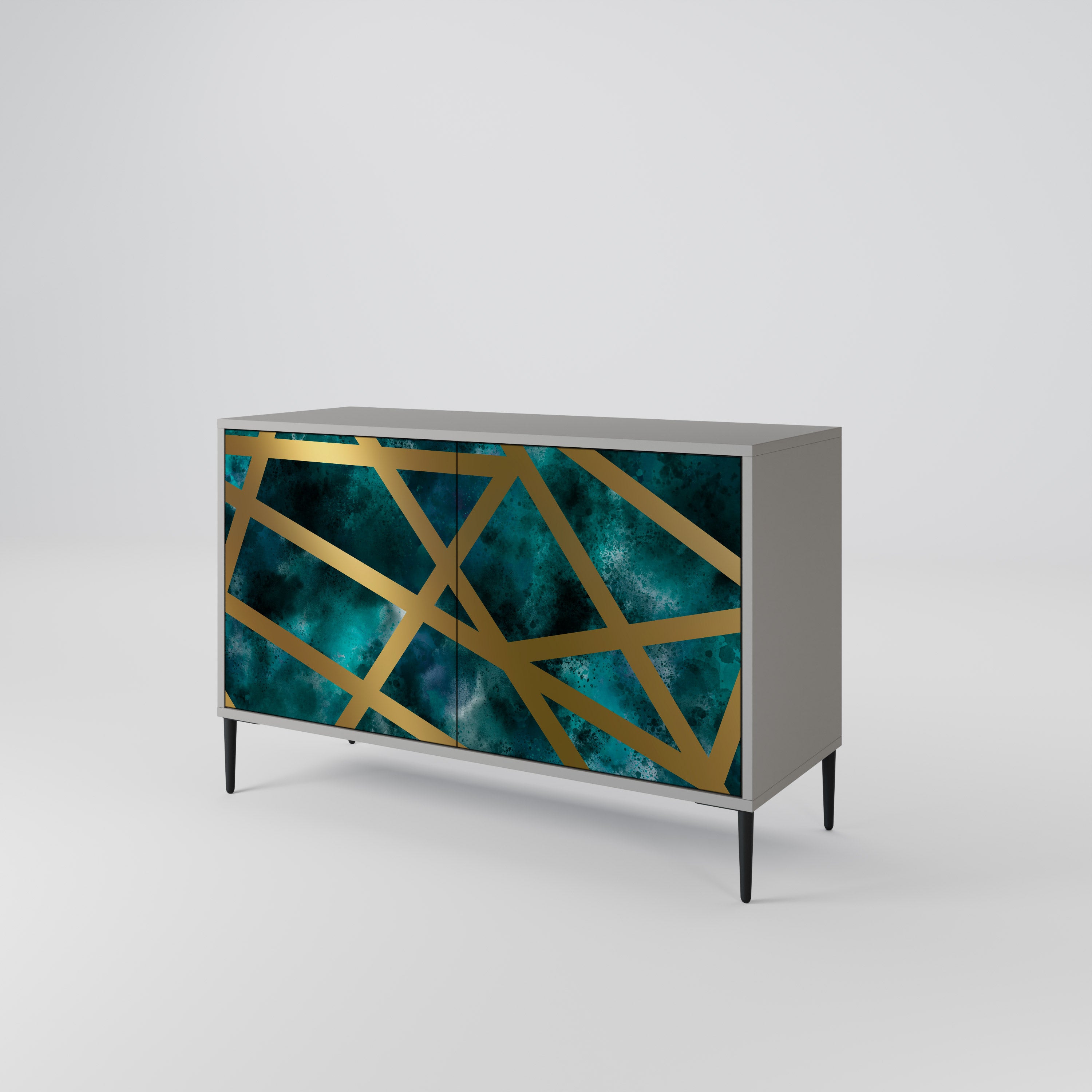THE LABYRINTH OF GOLD 2-Door Sideboard in Grey Finish
