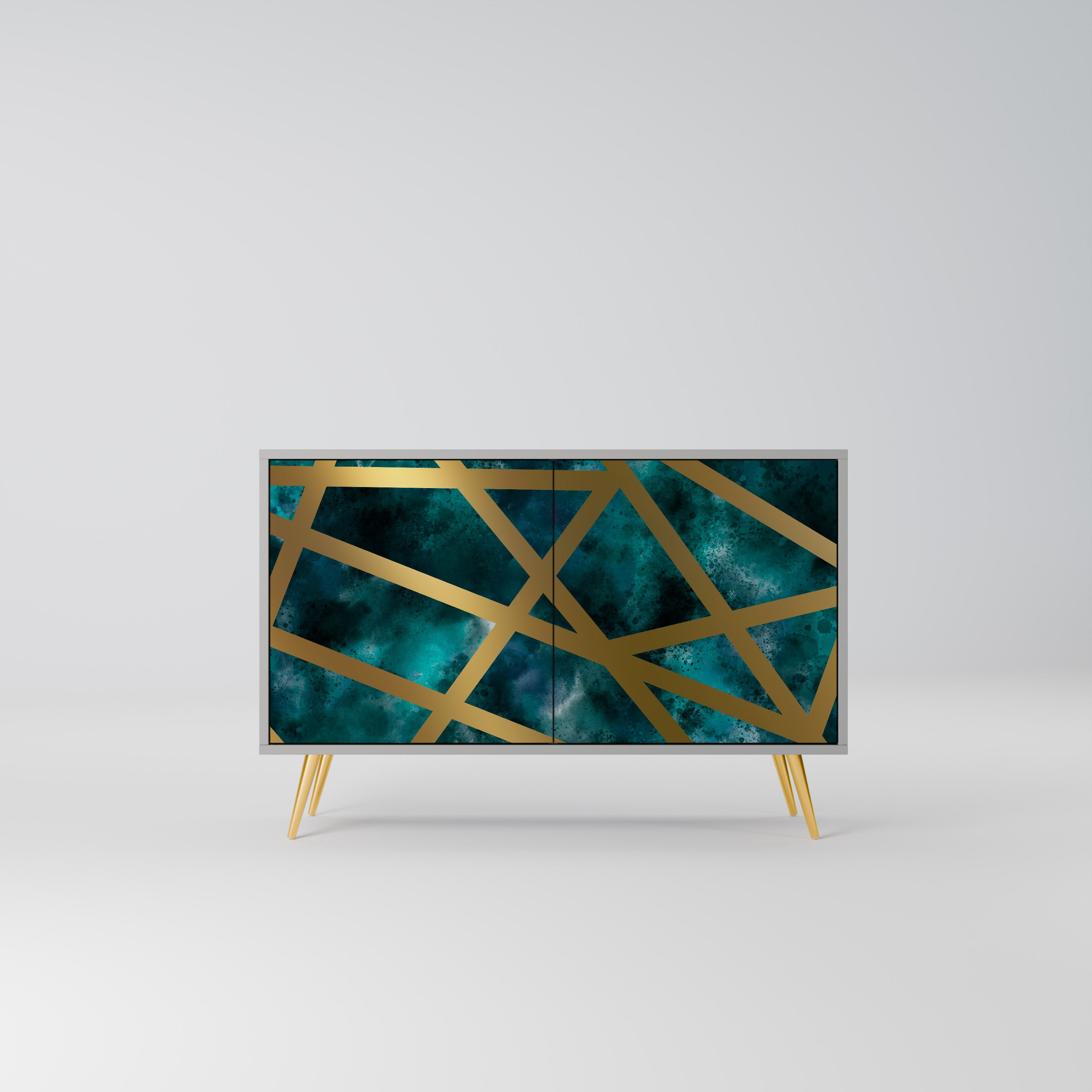 THE LABYRINTH OF GOLD 2-Door Sideboard in Grey Finish