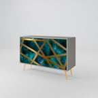 THE LABYRINTH OF GOLD Aparador de 2 Puertas en Acabado Gris