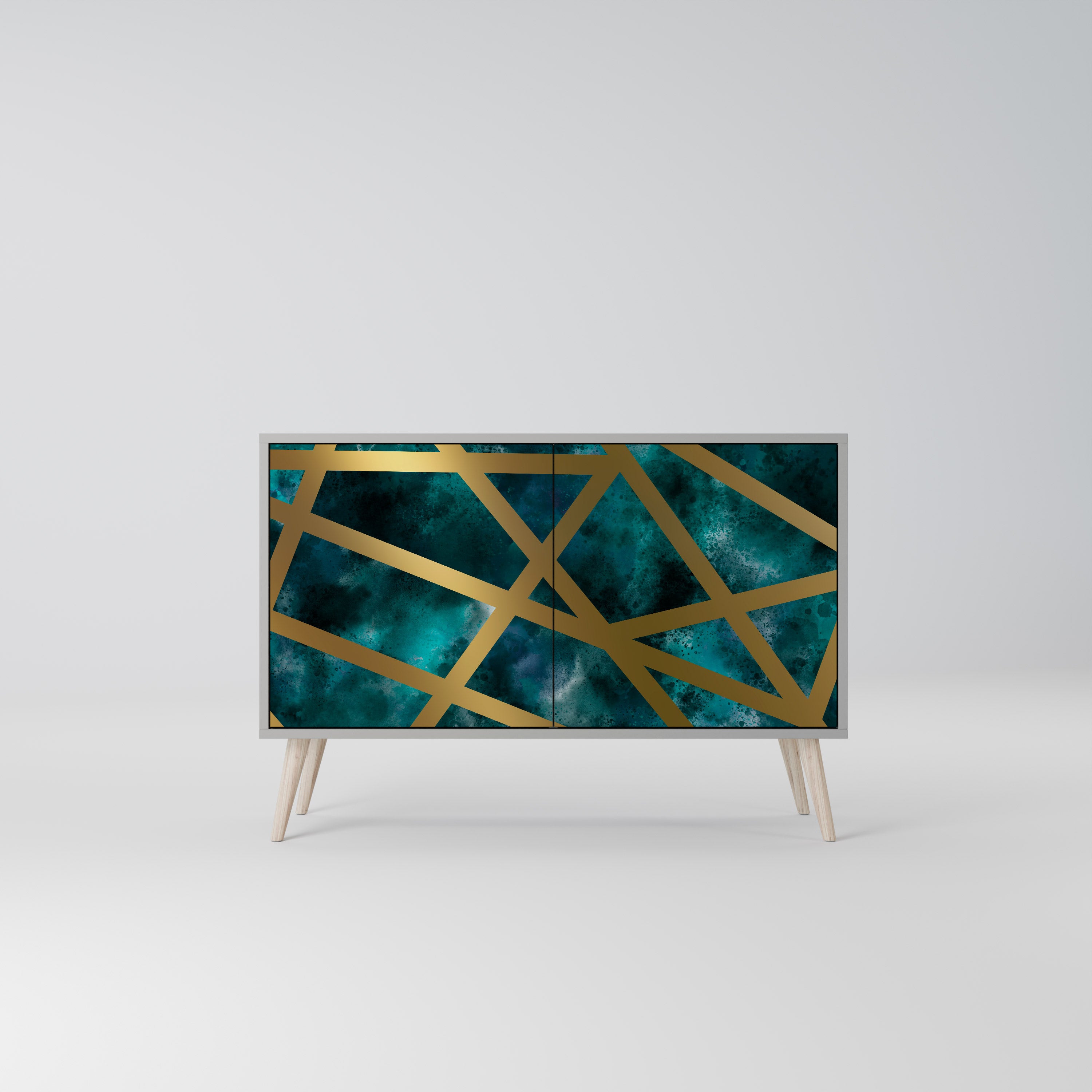 THE LABYRINTH OF GOLD 2-Door Sideboard in Grey Finish