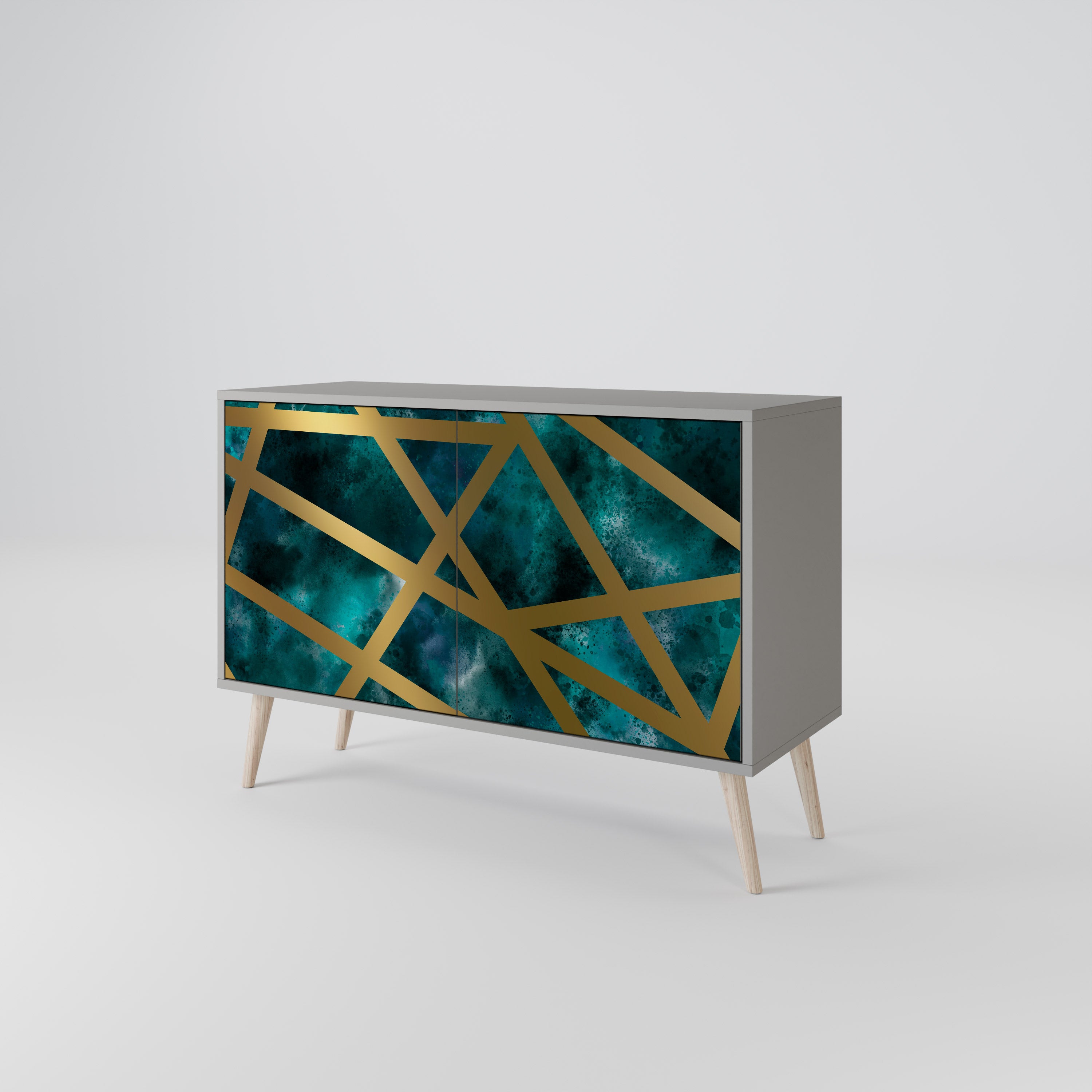 THE LABYRINTH OF GOLD 2-Door Sideboard in Grey Finish