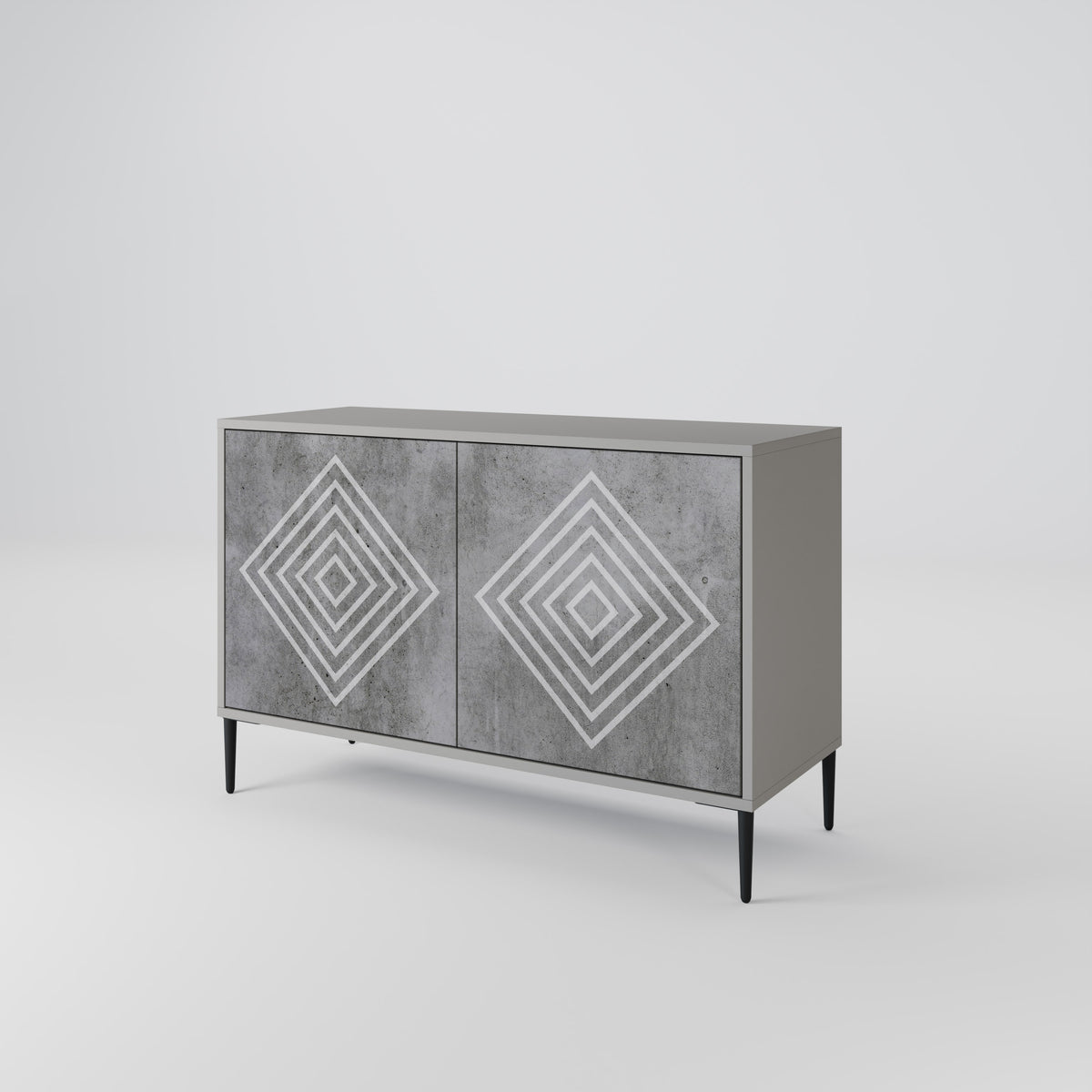 POLYGONAL ARTISTRY Aparador de 2 Puertas
