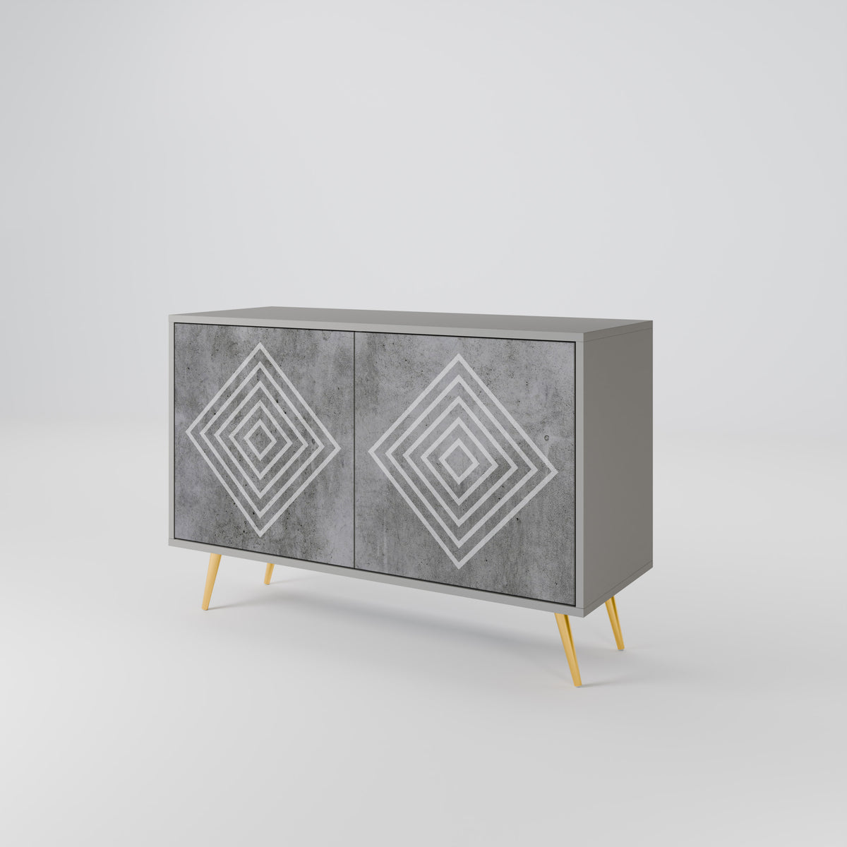POLYGONAL ARTISTRY Aparador de 2 Puertas