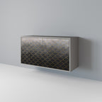 TESSELATED GRAYISH Aparador de 2 Puertas en Acabado Gris