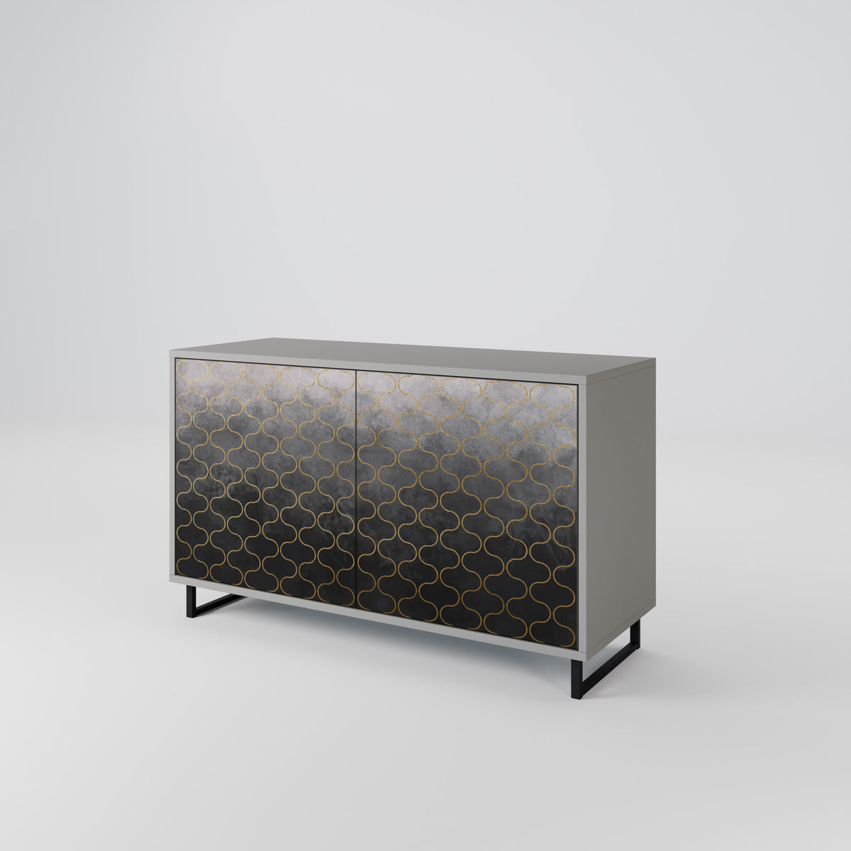 TESSELATED GRAYISH Aparador de 2 Puertas