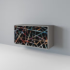 POLYGON VERVE Aparador de 2 Puertas en Acabado Gris