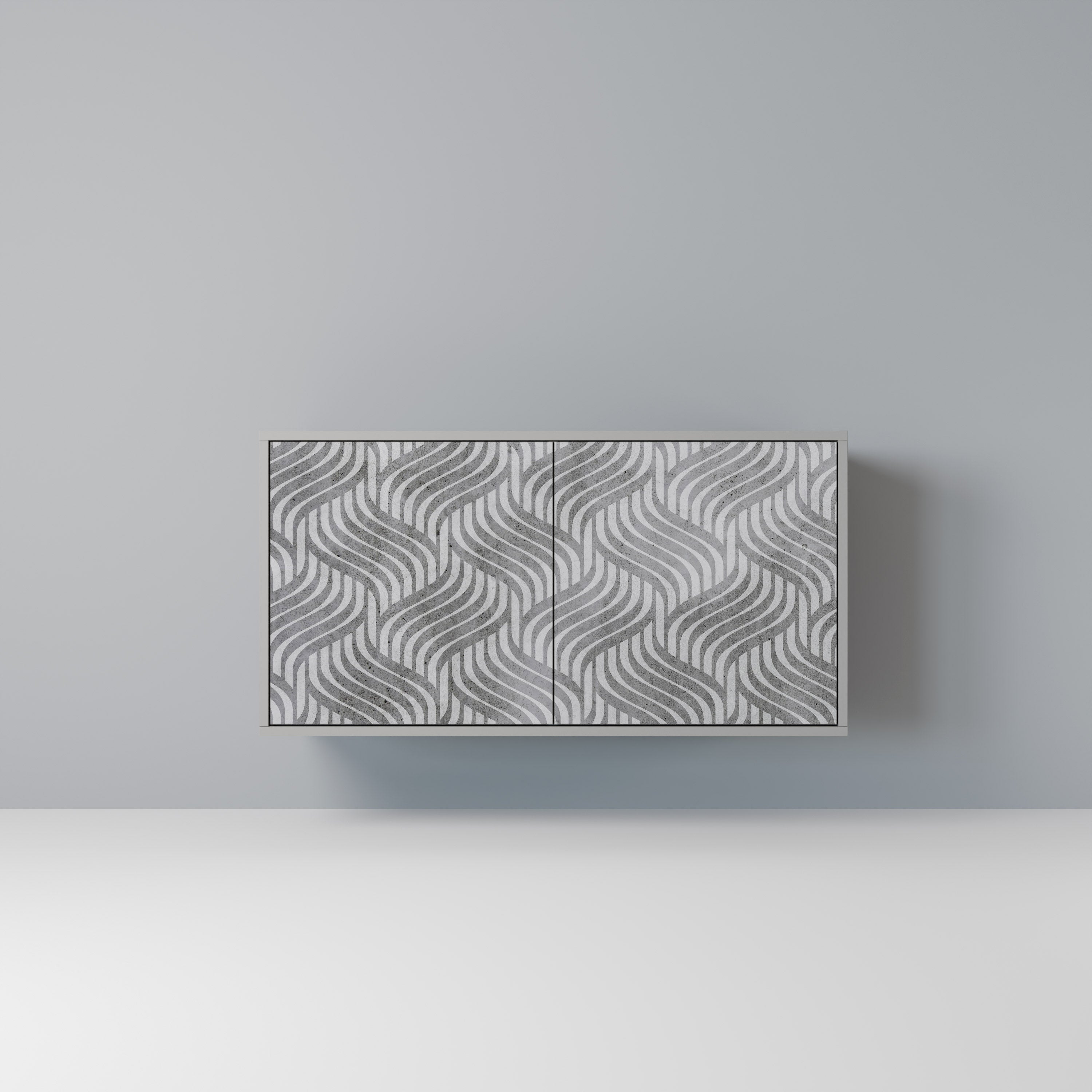 Aparador de 2 puertas CONCRETE MOVEMENT en acabado gris