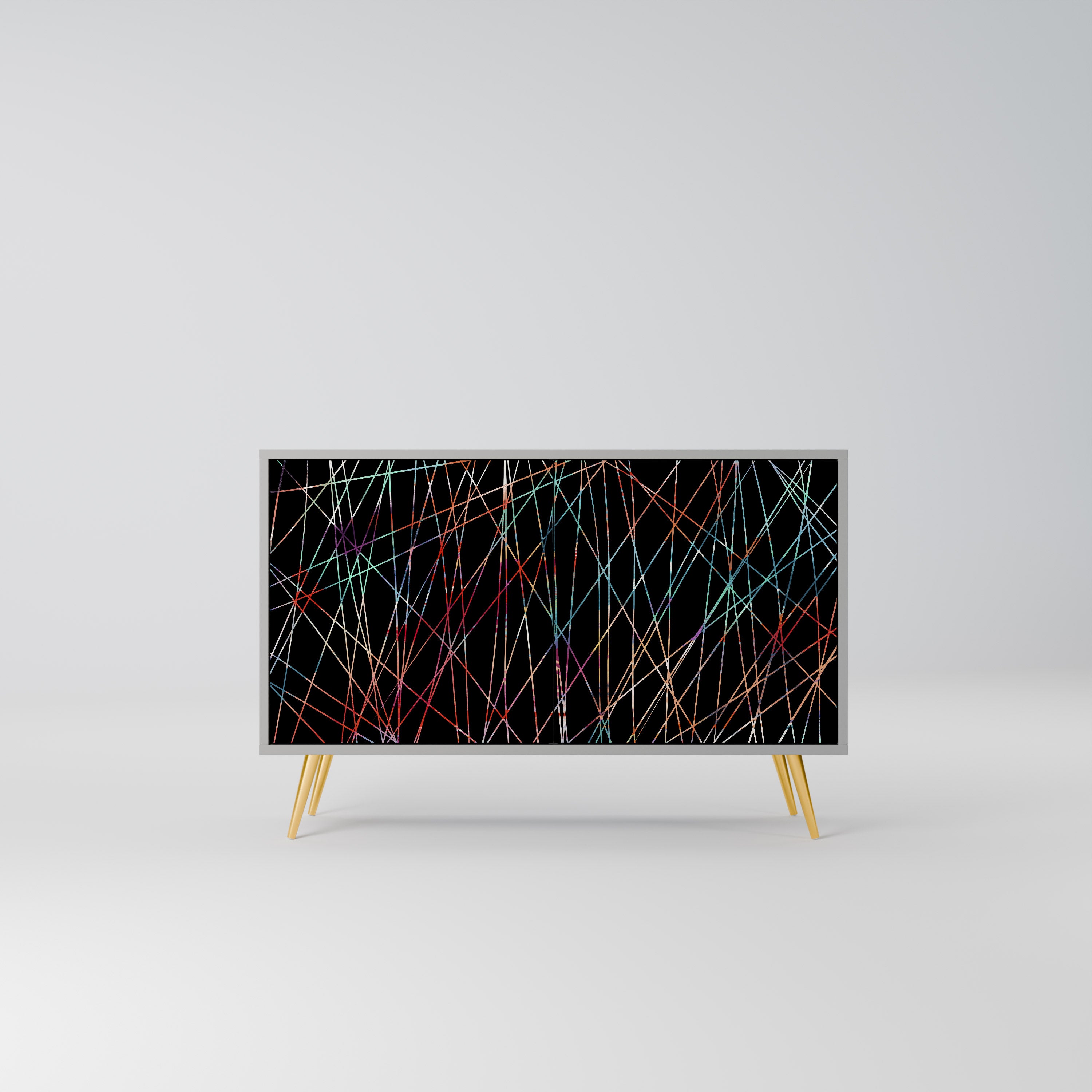 Aparador LUMINOUS SNARE de 2 puertas en acabado gris