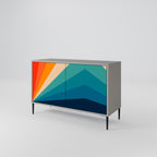 PRISM CONCUSSION 2-Door Sideboard in Grey Finish
