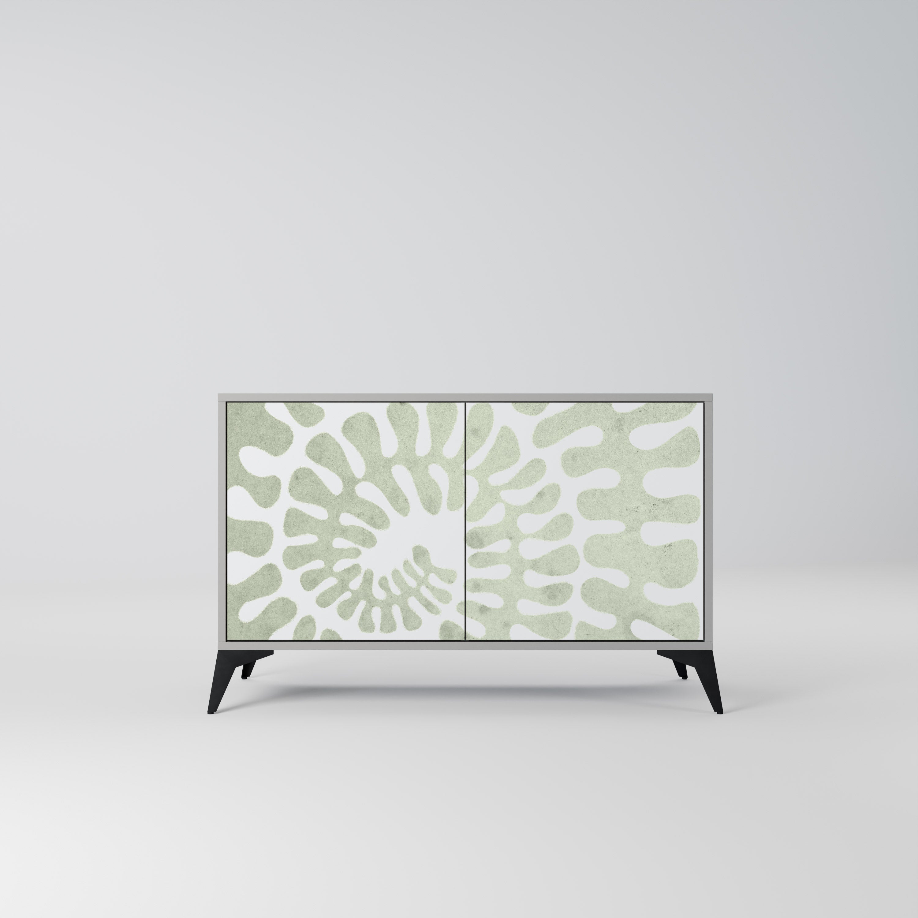 Aparador de 2 puertas HELIX DANCE en acabado gris