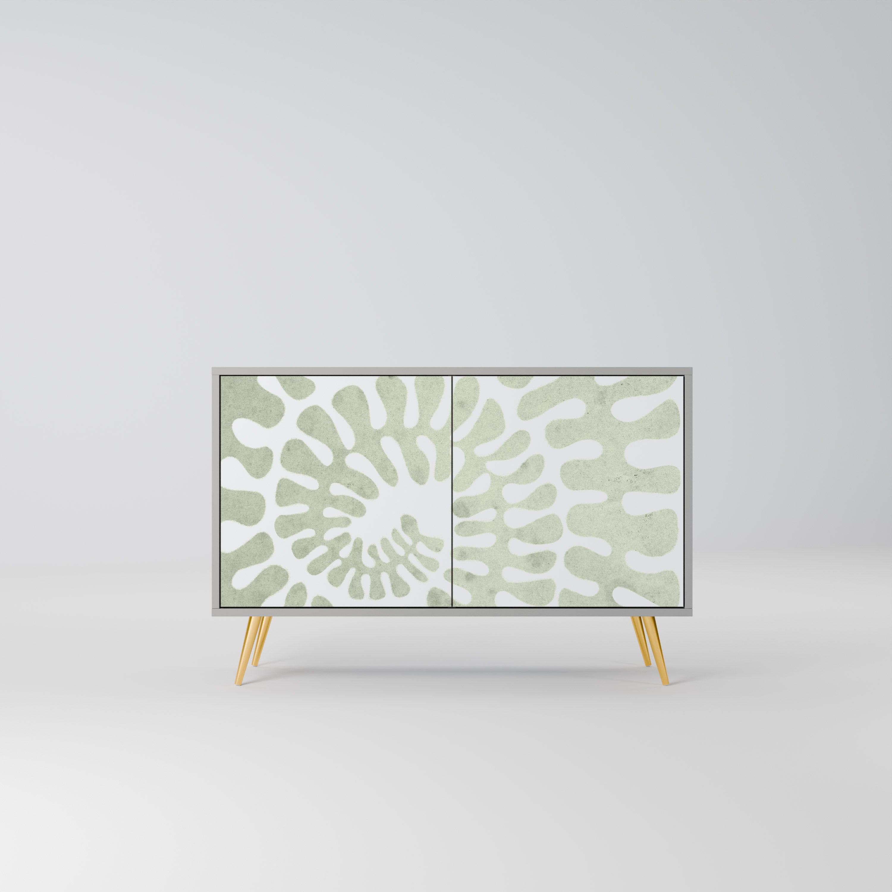 Aparador de 2 puertas HELIX DANCE en acabado gris