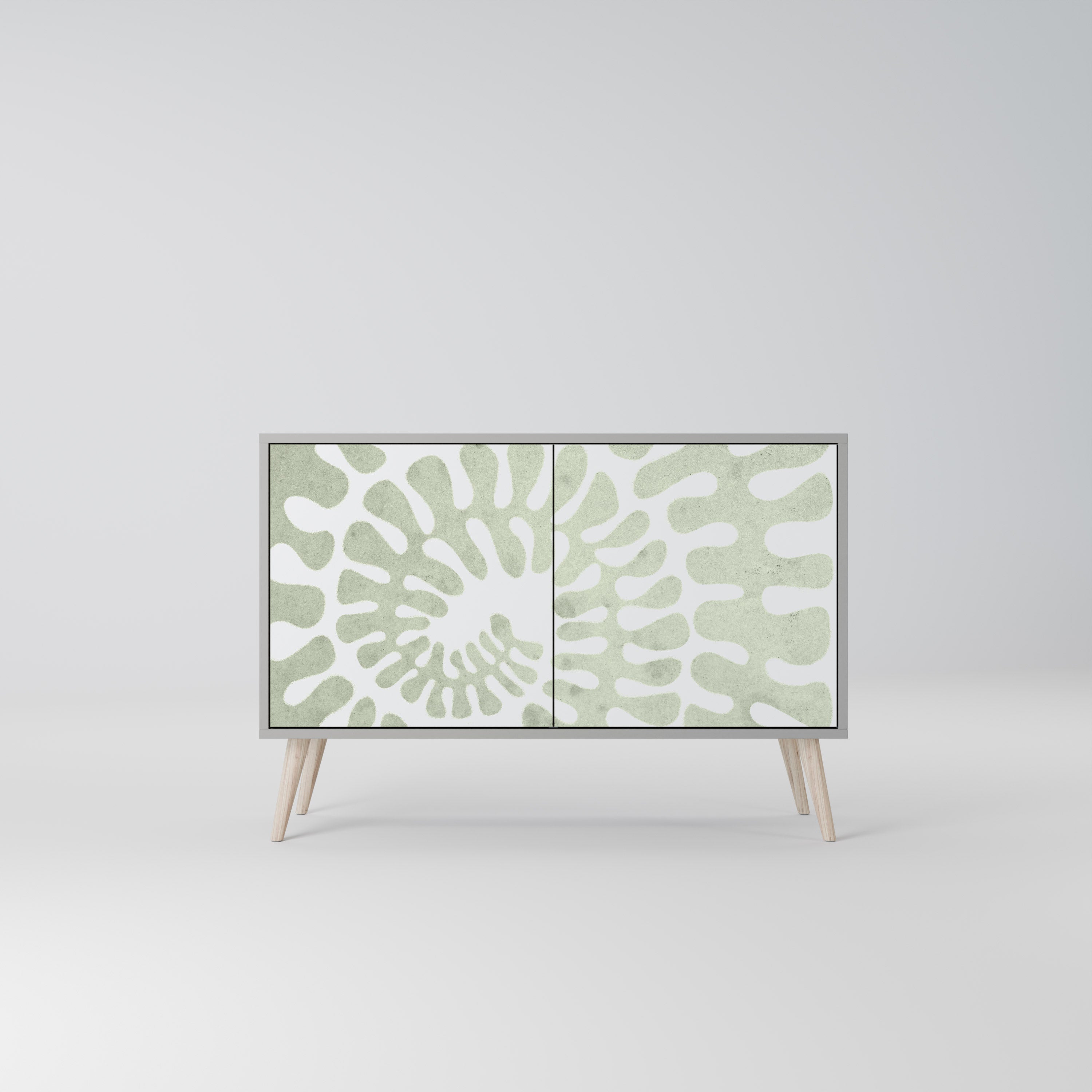 Aparador de 2 puertas HELIX DANCE en acabado gris