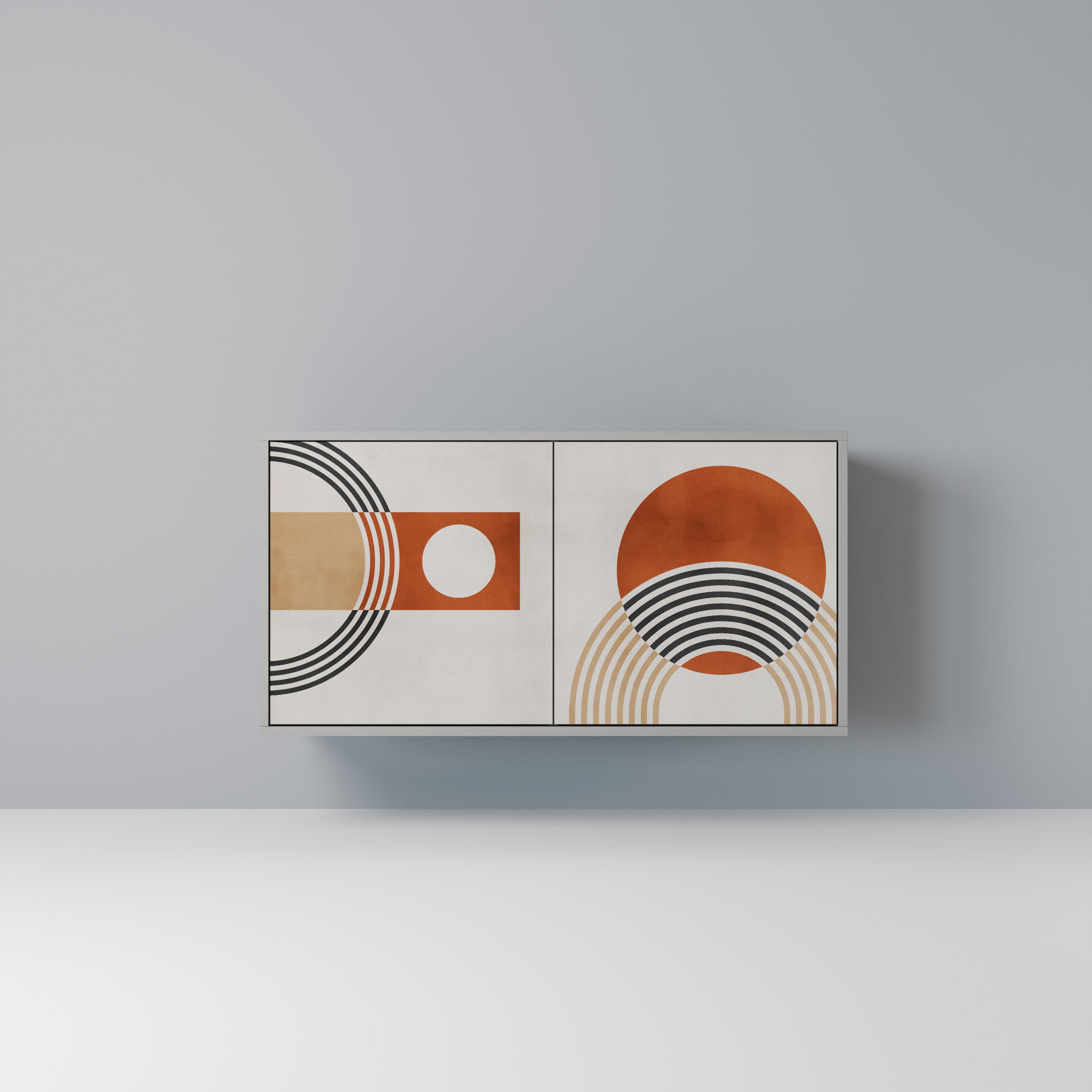 Aparador SPACE AROUND de 2 puertas en acabado gris