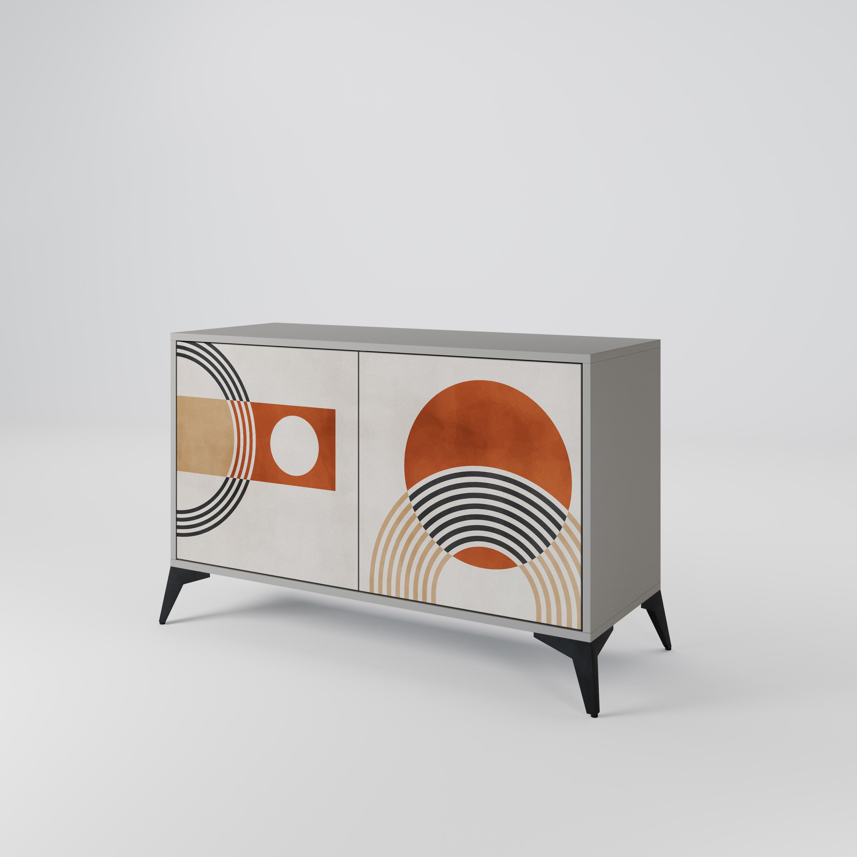 Aparador SPACE AROUND de 2 puertas en acabado gris