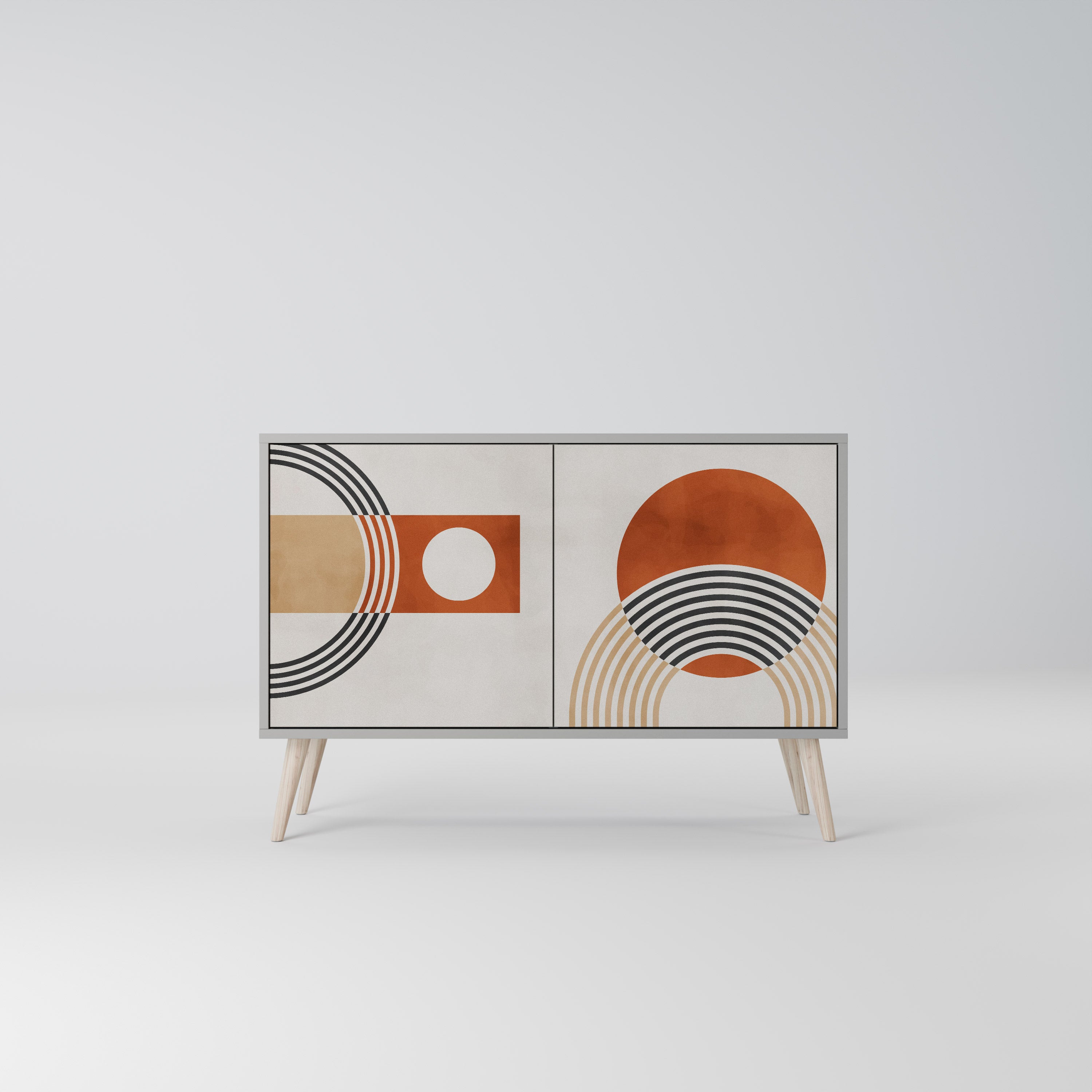 Aparador SPACE AROUND de 2 puertas en acabado gris