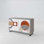 CIRCLE RHYTM Aparador de 2 Puertas en Acabado Gris