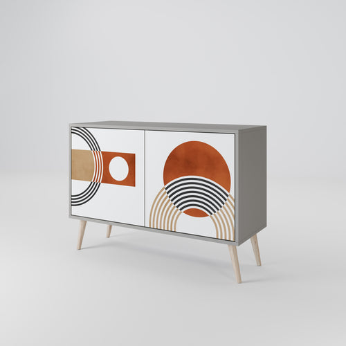 CIRCLE RHYTM 2-Door Sideboard in Grey Finish
