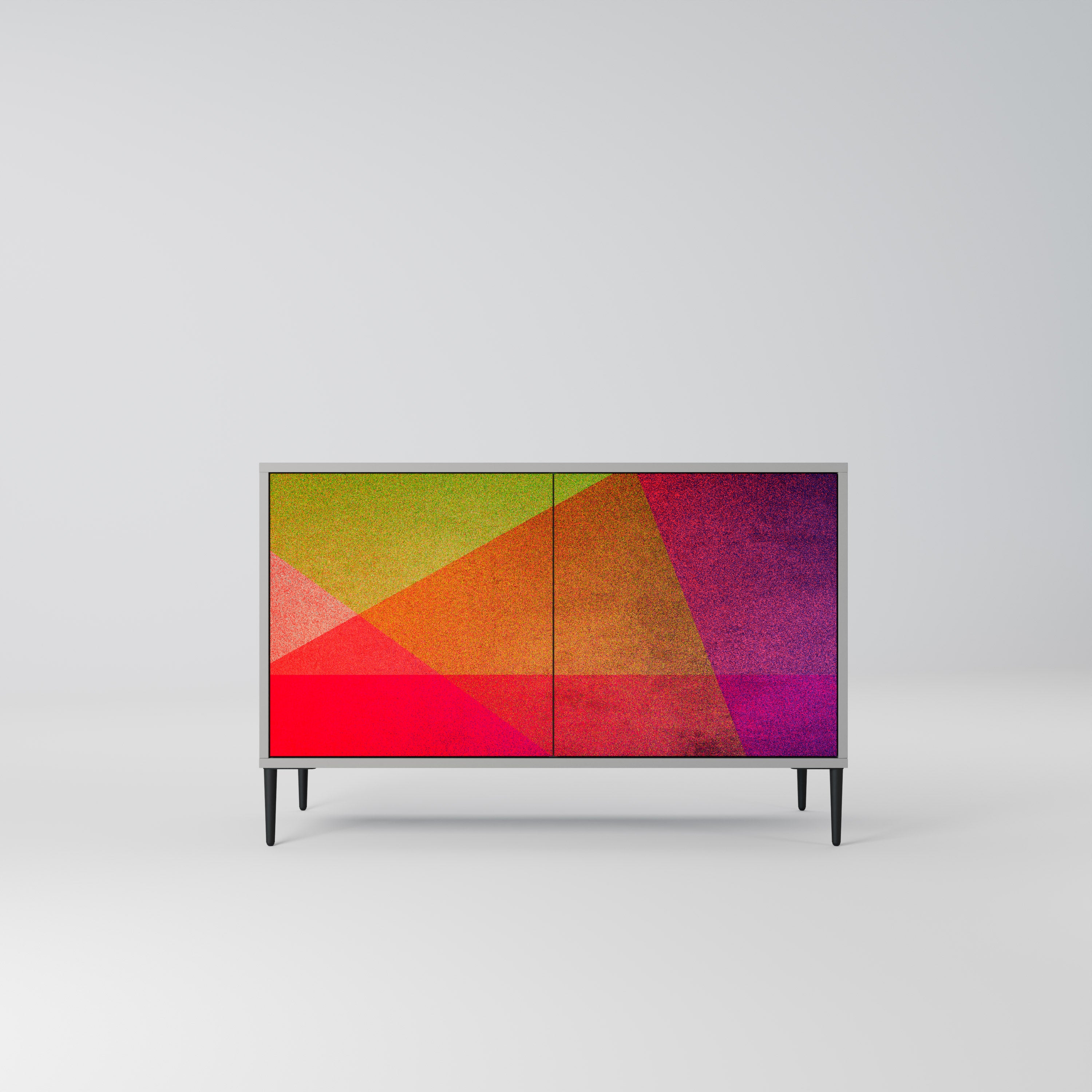 Aparador VIVID GEOMETRY de 2 puertas en acabado gris