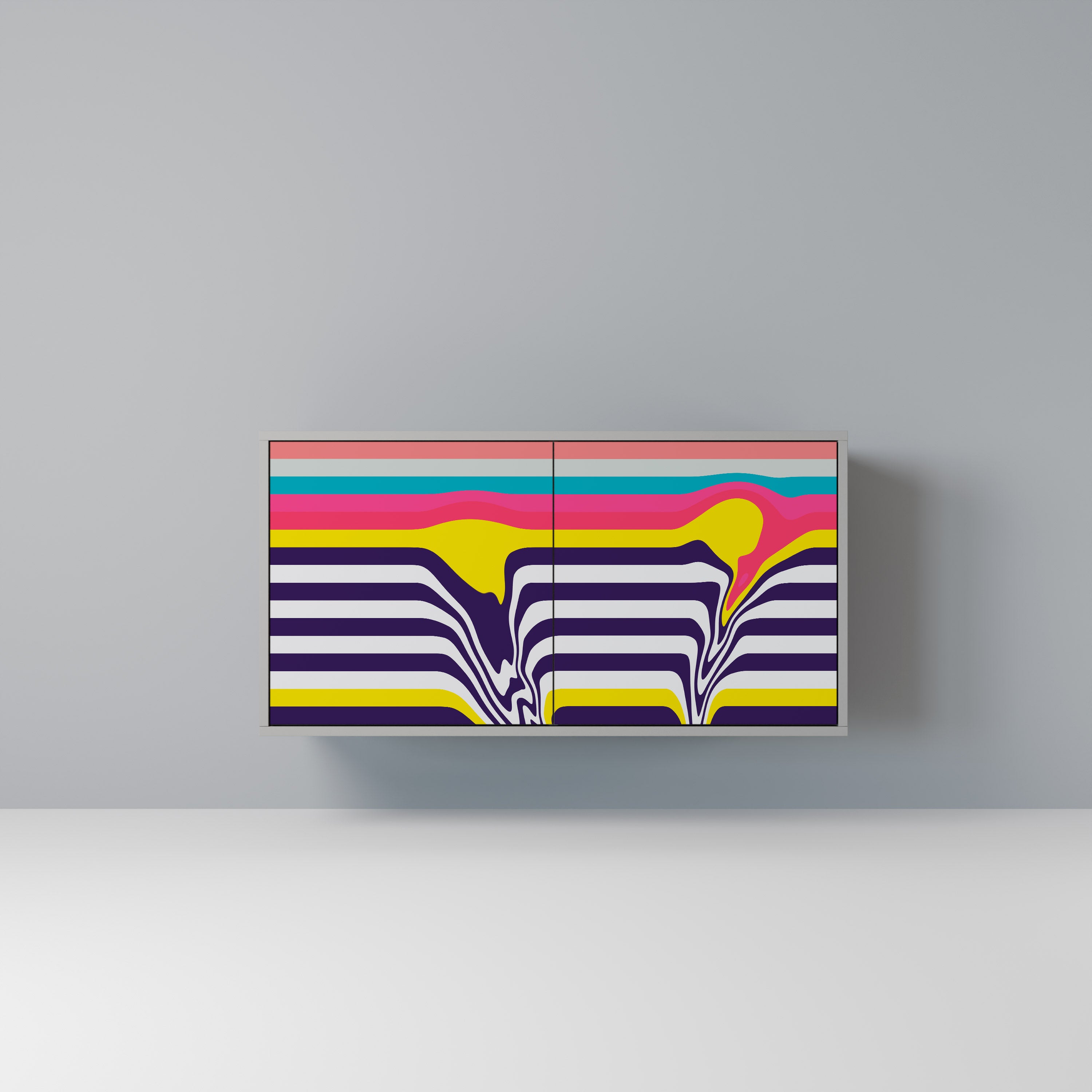 Aparador TONE COLLAPSE de 2 puertas en acabado gris