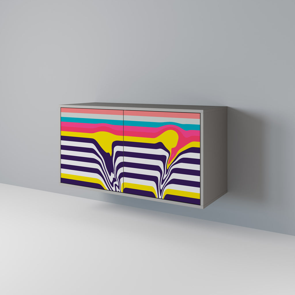 Aparador TONE COLLAPSE de 2 puertas en acabado gris