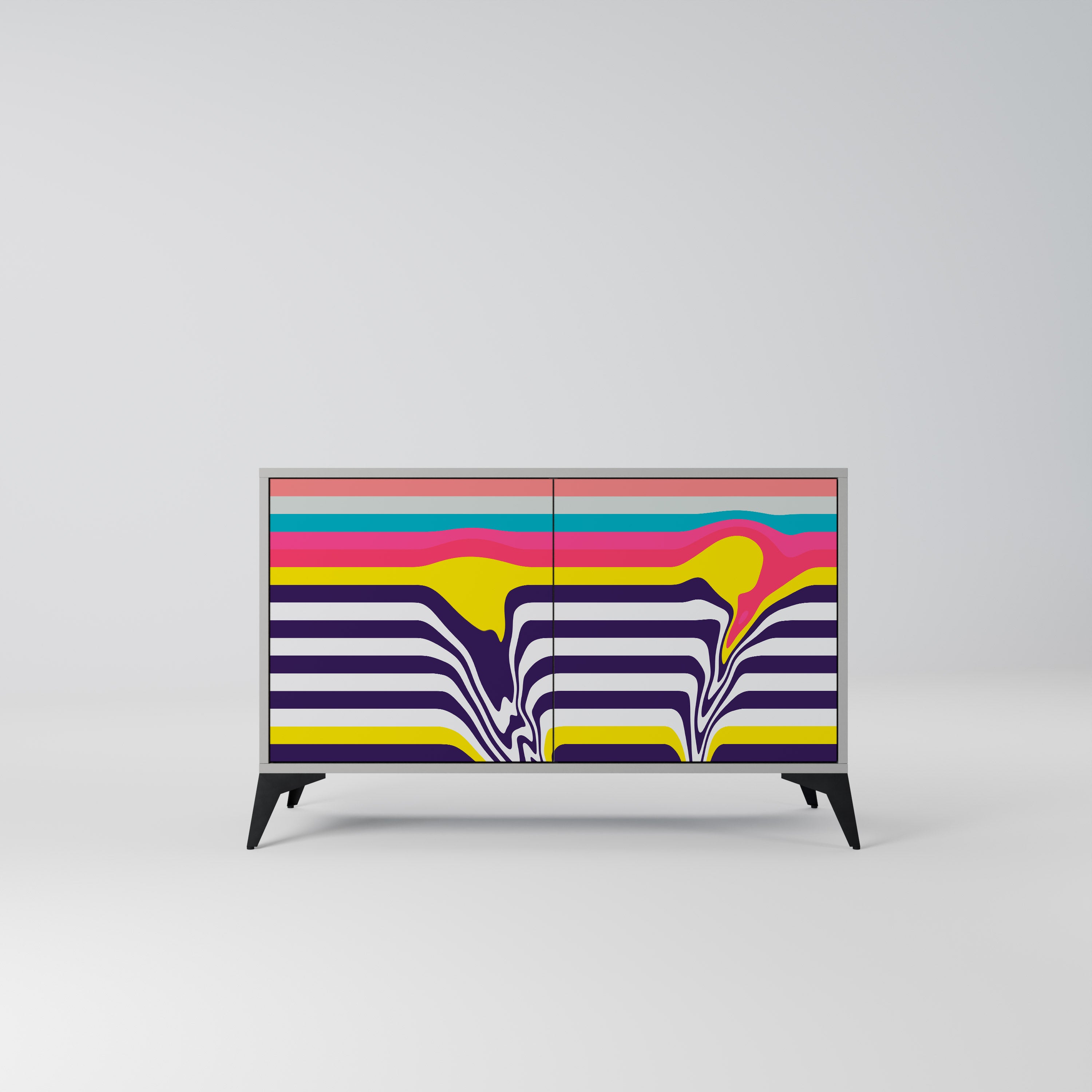 Aparador TONE COLLAPSE de 2 puertas en acabado gris