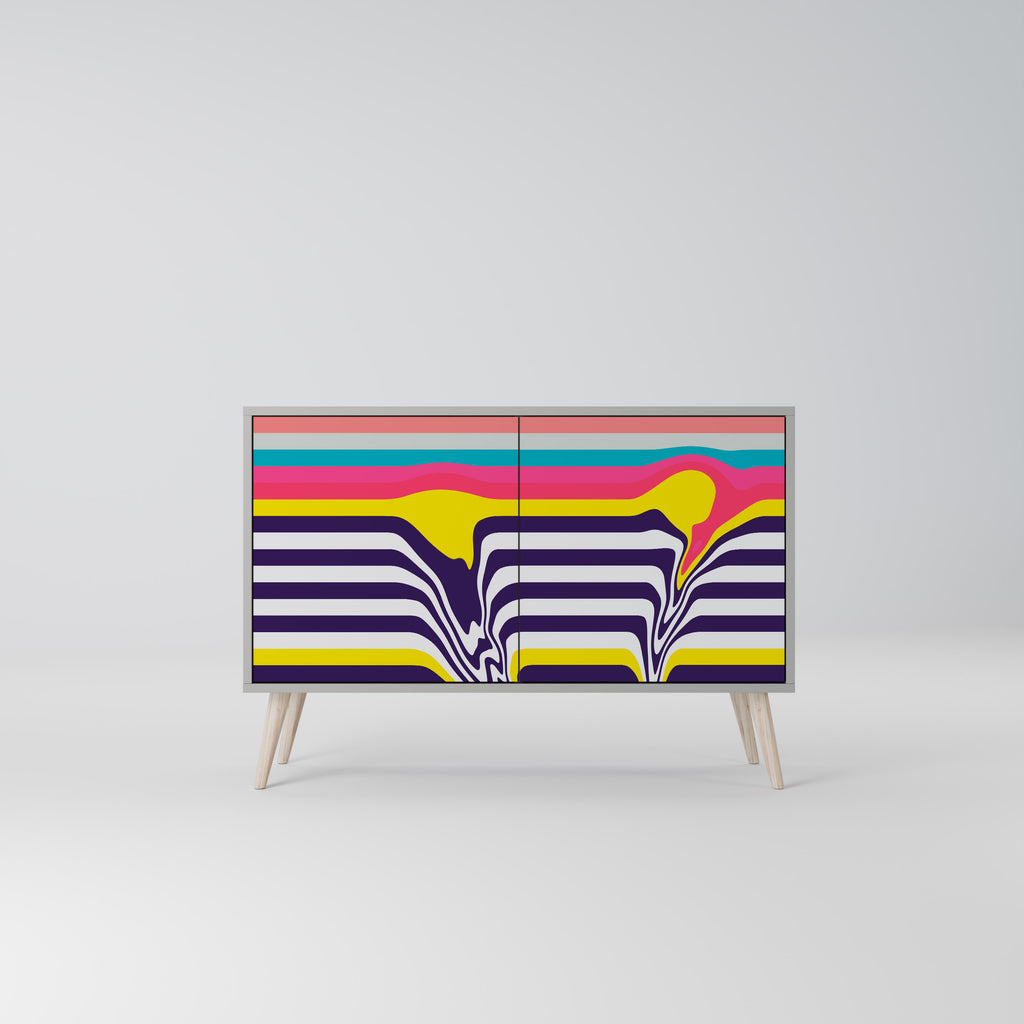 Aparador TONE COLLAPSE de 2 puertas en acabado gris