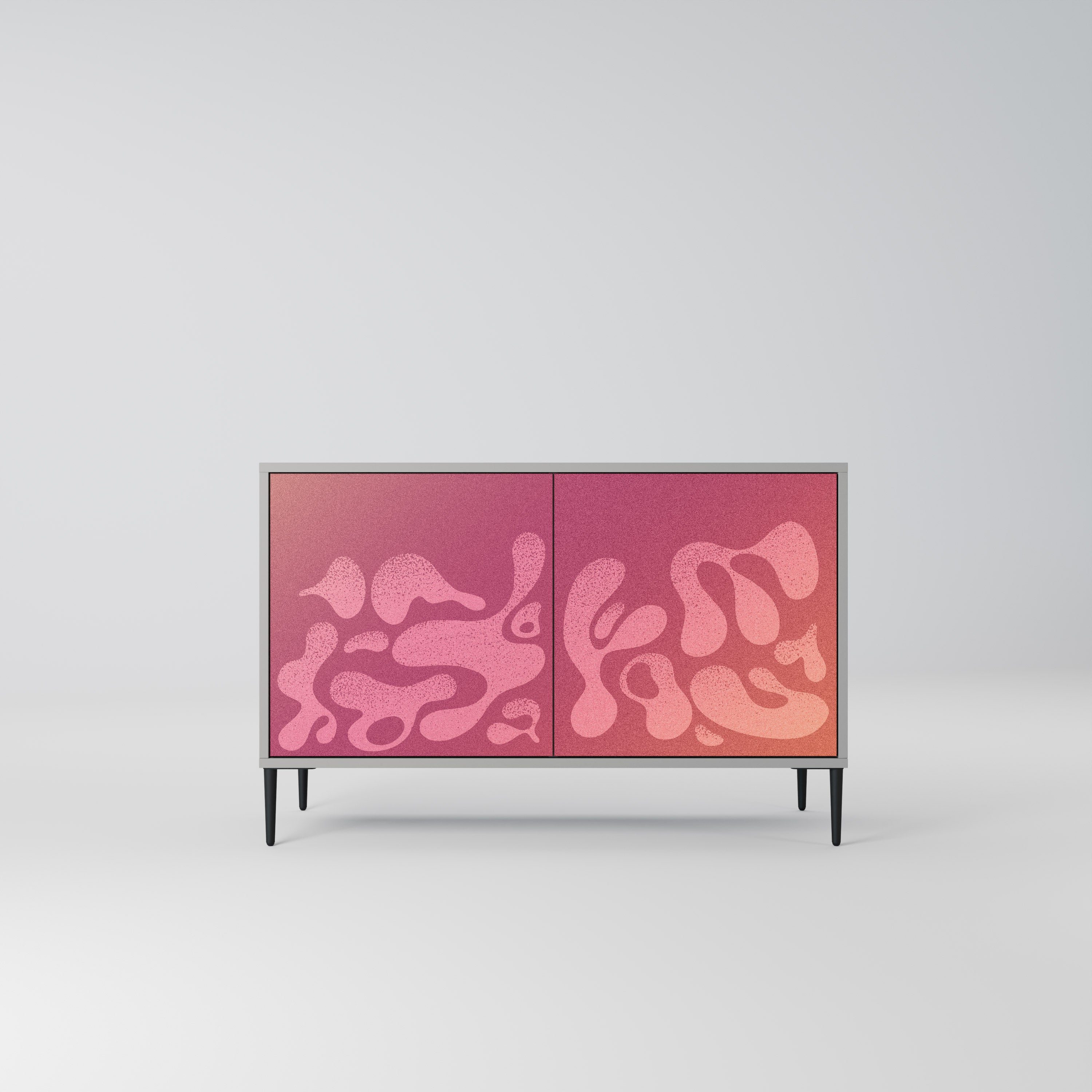 Aparador IRREGULAR PINK de 2 puertas en acabado gris