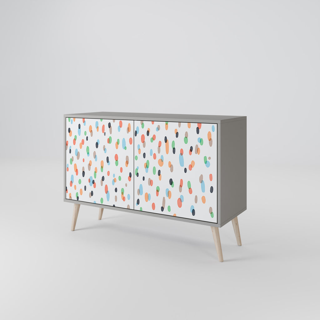 Aparador de 2 puertas ENERGETIC SPOTS en acabado gris