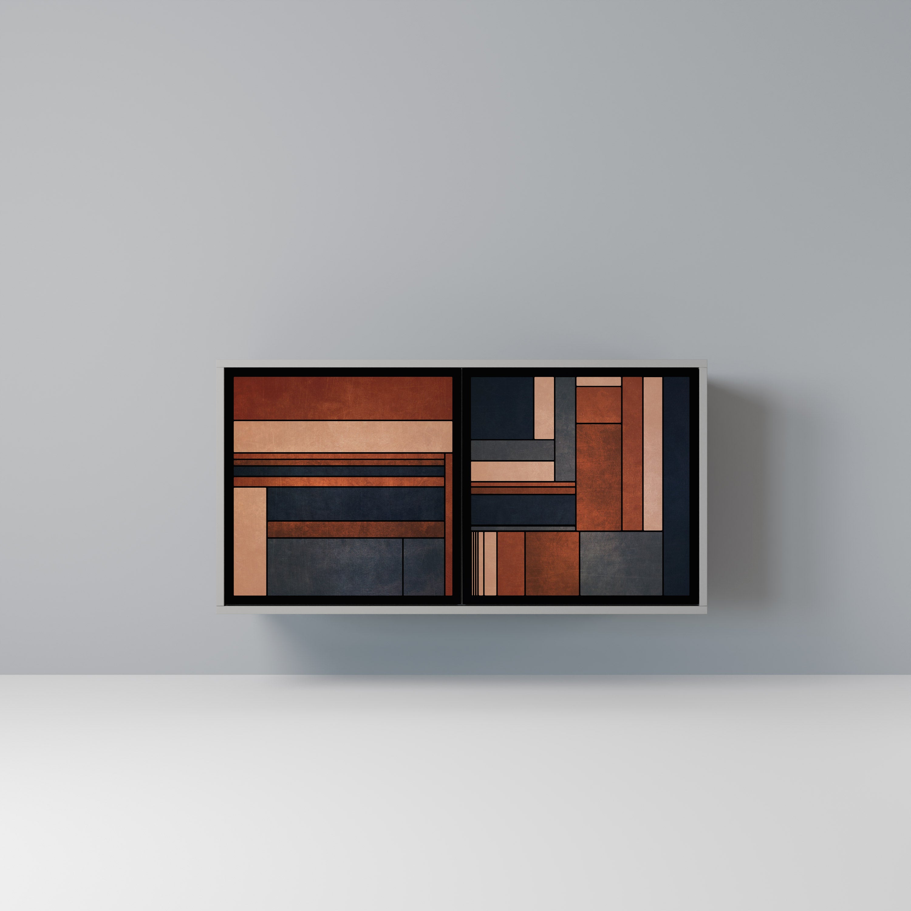 Aparador INTREPID FORMATION de 2 puertas en acabado gris