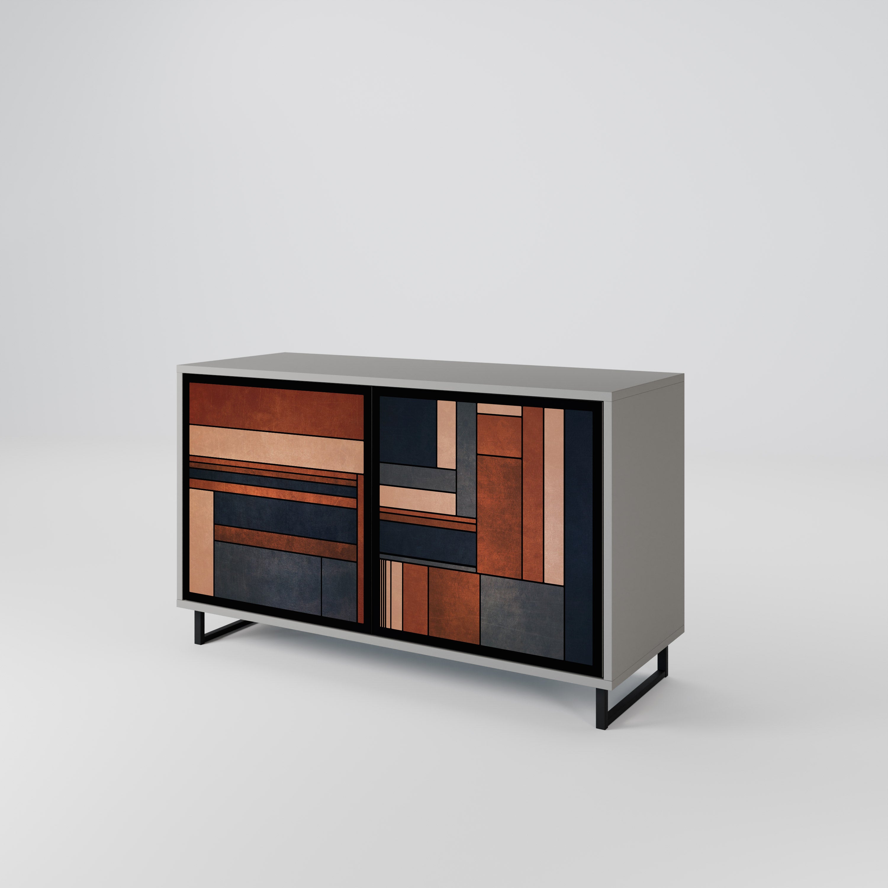 Aparador INTREPID FORMATION de 2 puertas en acabado gris