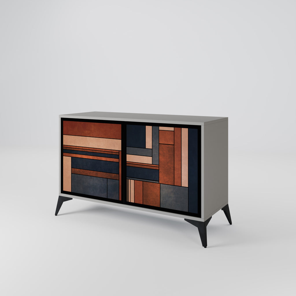 Aparador INTREPID FORMATION de 2 puertas en acabado gris