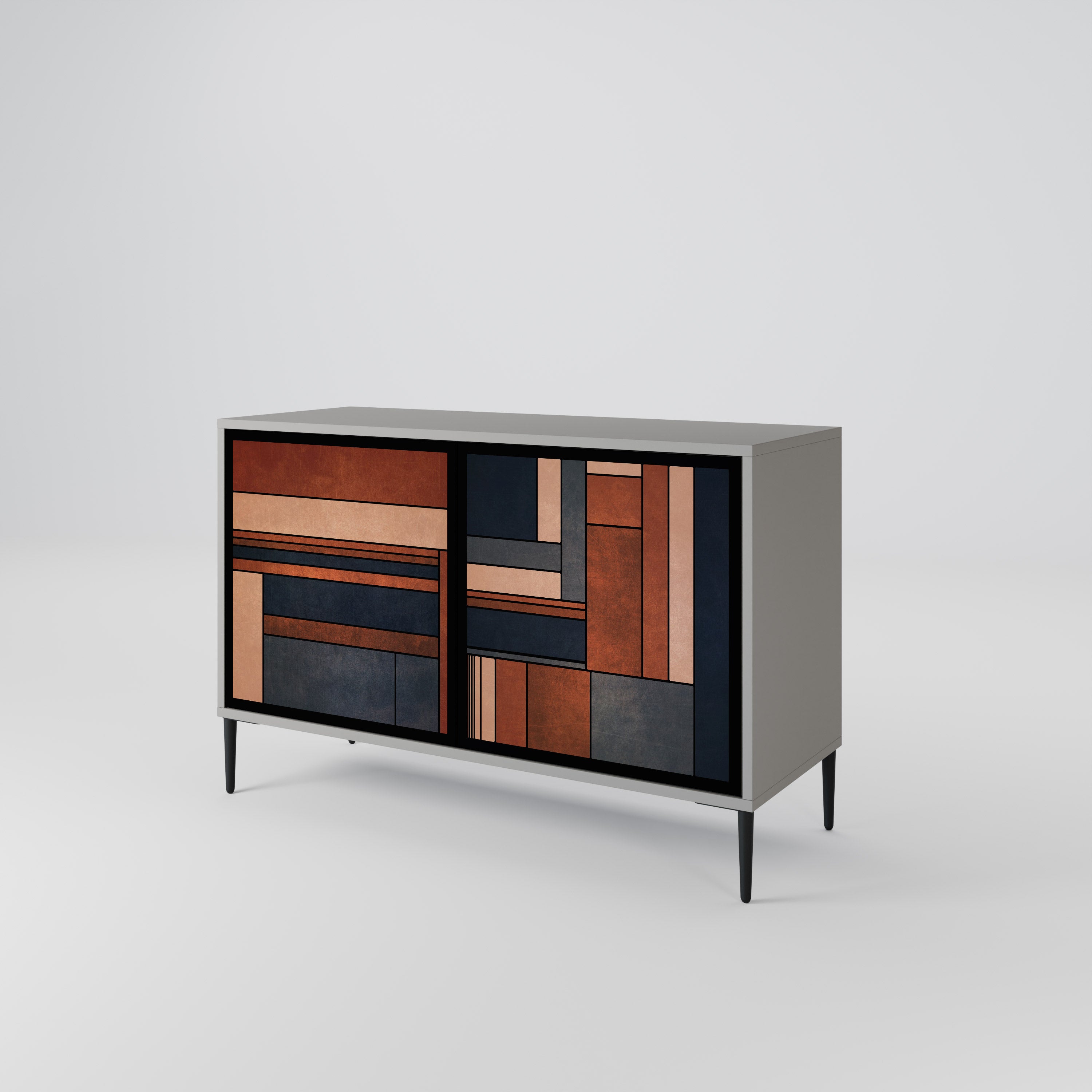 Aparador INTREPID FORMATION de 2 puertas en acabado gris