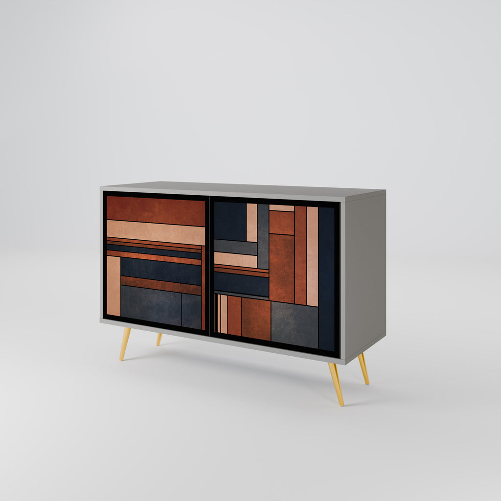 Aparador INTREPID FORMATION de 2 puertas en acabado gris