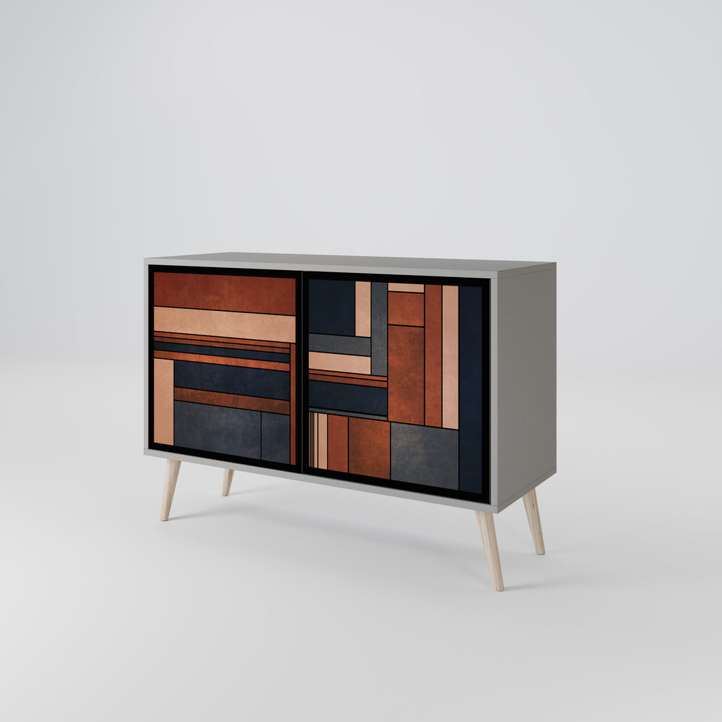 Aparador INTREPID FORMATION de 2 puertas en acabado gris