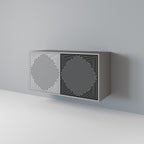 POLYGON ILLUSION Aparador de 2 Puertas en Acabado Gris