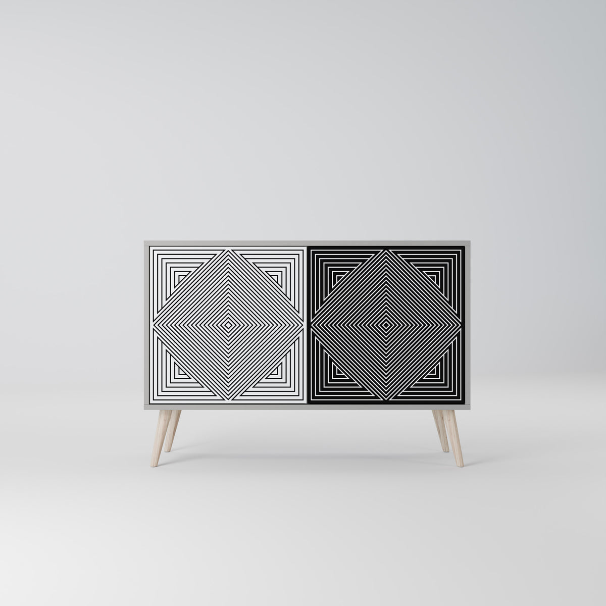 POLYGON ILLUSION Aparador de 2 Puertas